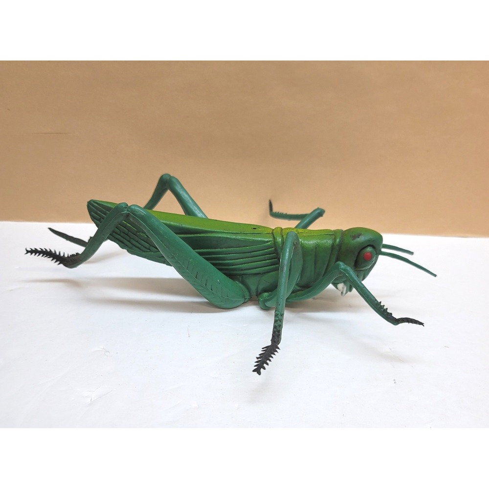Vtg 1980 Ben Cooper Green Grasshopper Plastic/Rubber Toy Figure Insect Hong Kong